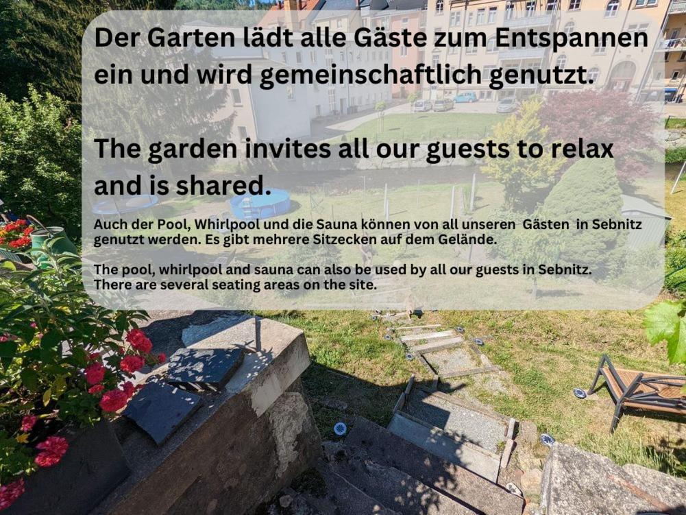 Hw4B - Urlaubsmagie - Zentral Mit Gemeinschaftsgarten, -Pool, -Sauna & Whirlpool Sebnitz Exterior photo